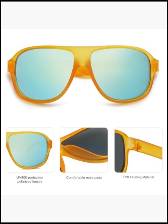 Polarized Floating Aviator Sports Sunglasses with UV400 Protection main image 4
